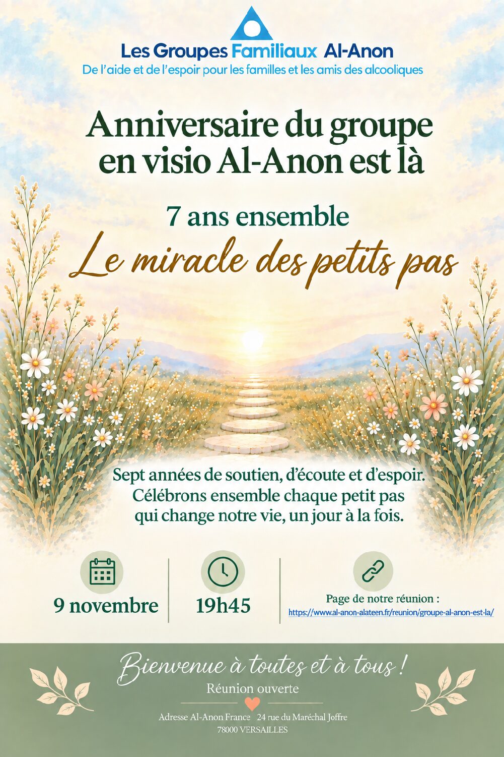 Anniversaire 7 ans Alanon est là 9 novembre 2026